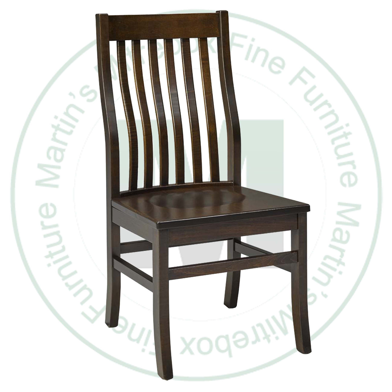 Wormy Maple Atlanta Side Chair With Wood Seat