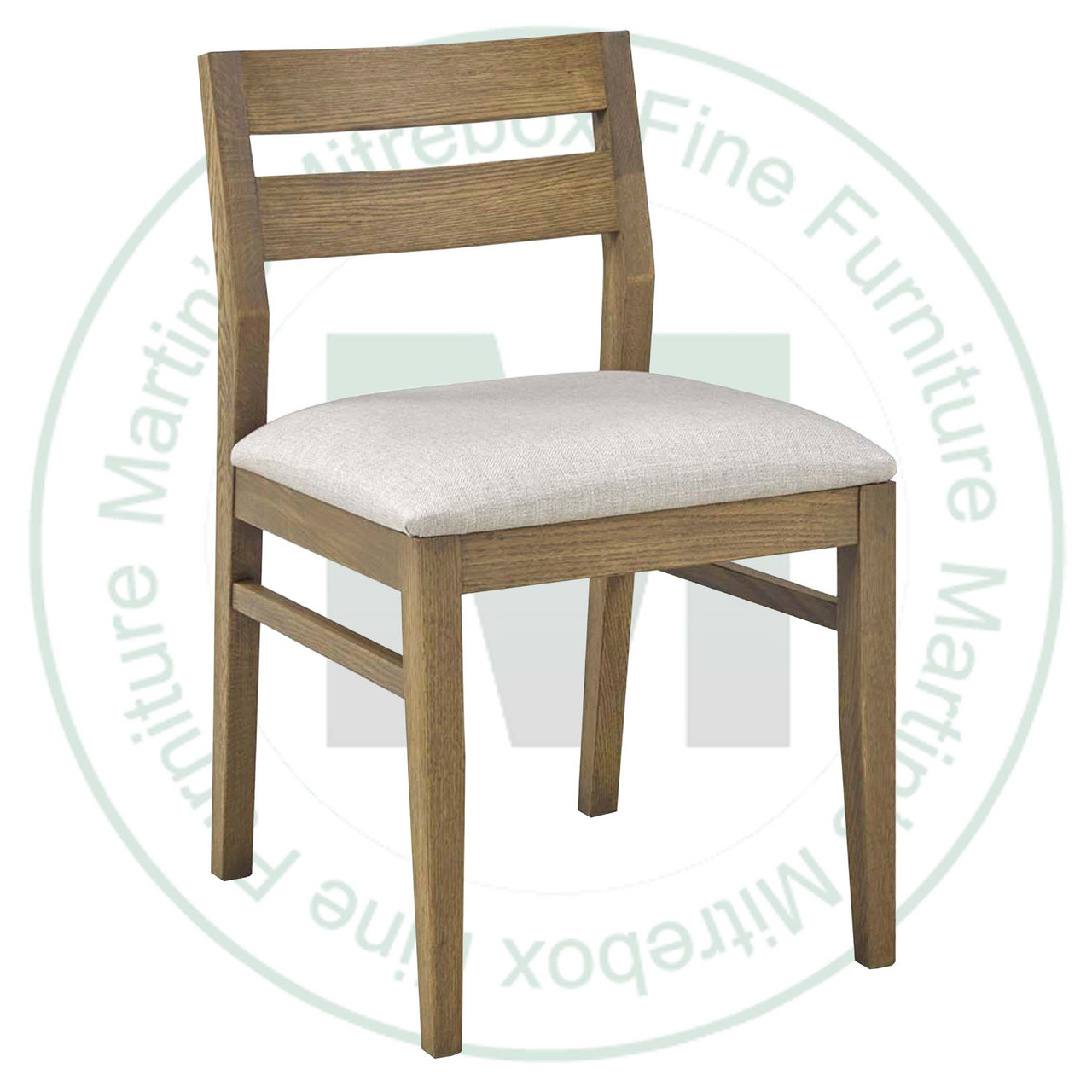 Wormy Maple Rehvo Side Chair With Leather Seat