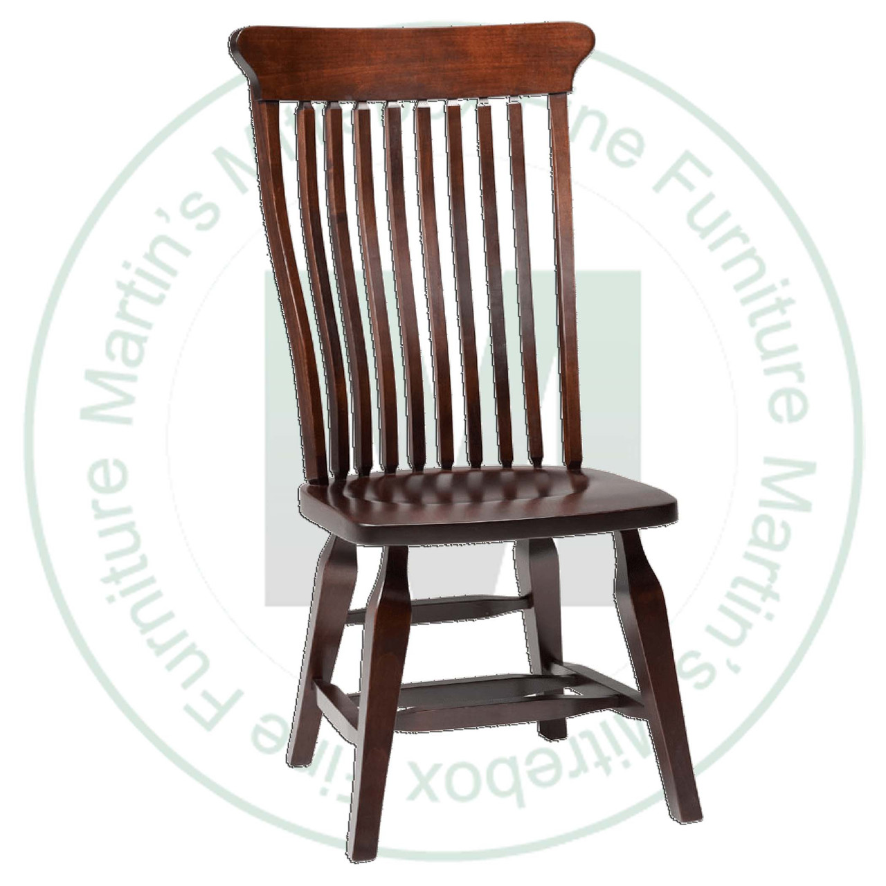 Wormy Maple Old South Side Chair With Wood Seat