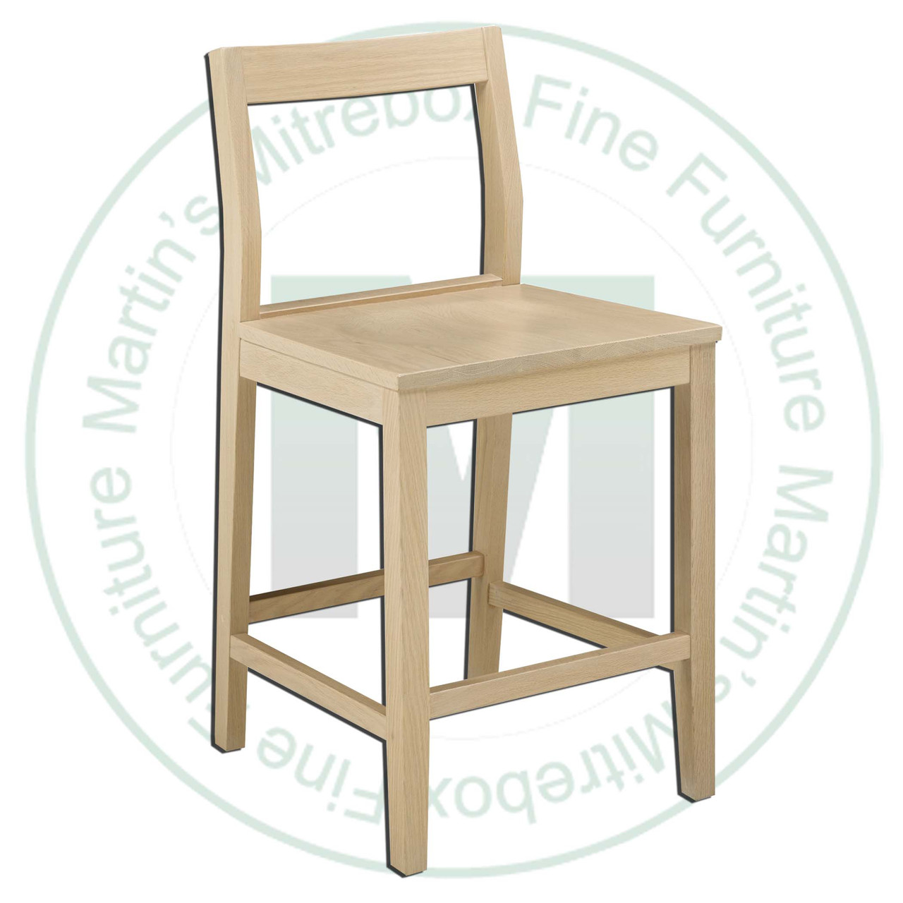 Wormy Maple Wind Counter Chair With Wood Seat