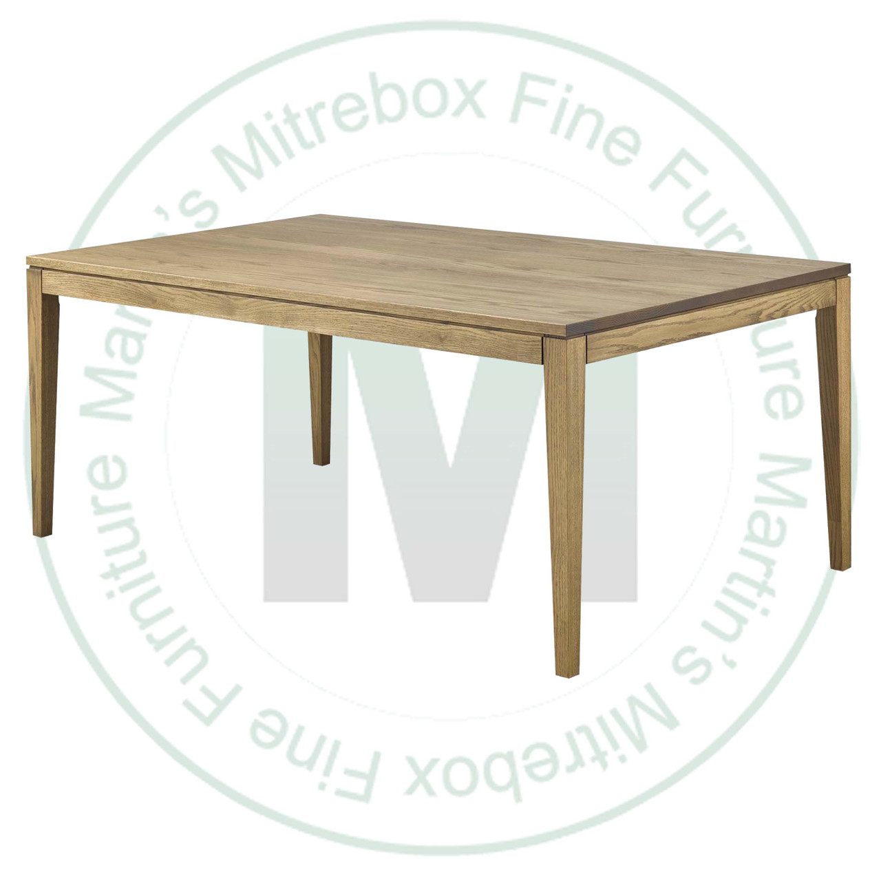 Oak Vega Solid Top Harvest Table 36''D x 48''W x 30''H With 2 - 16'' Extensions