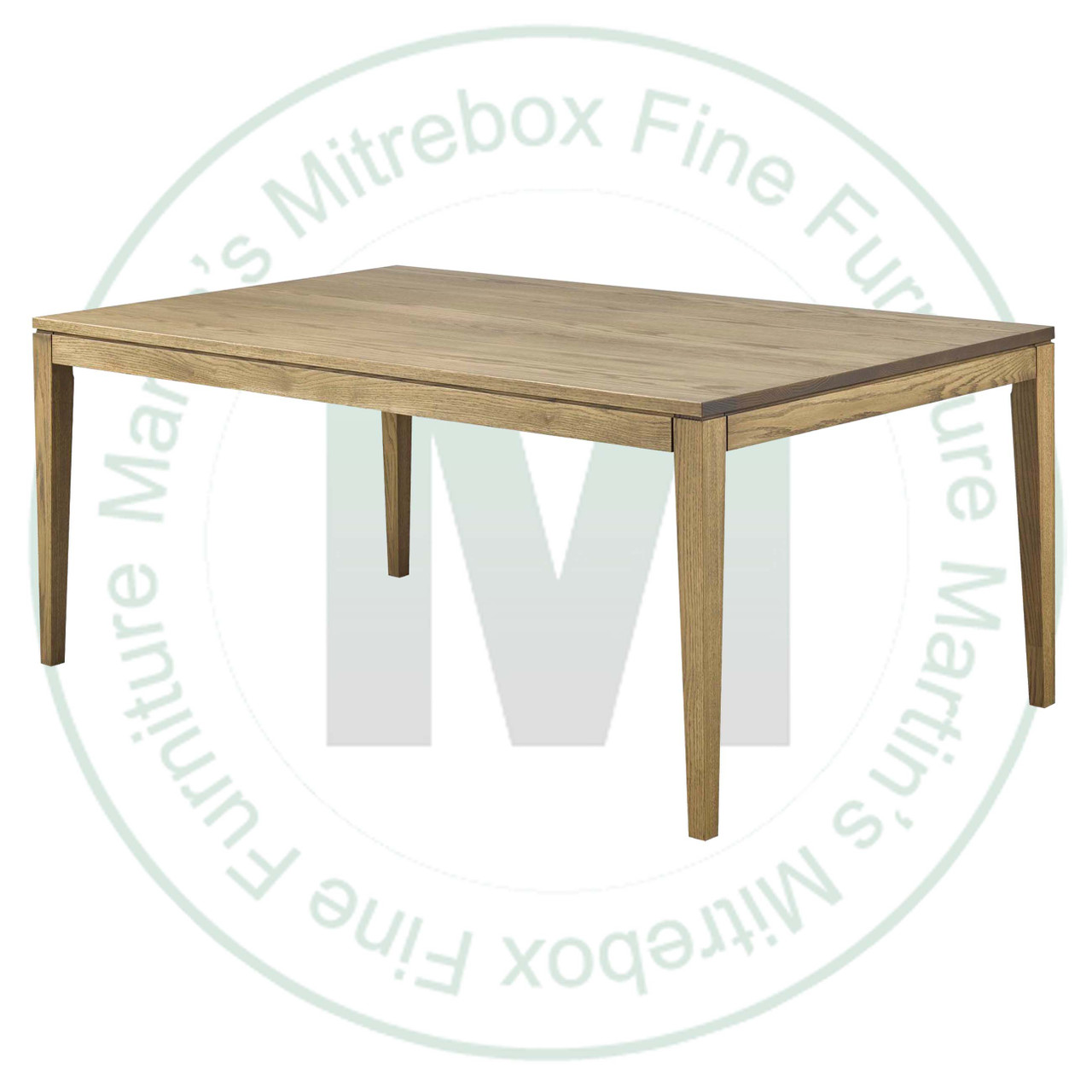 Oak Vega Solid Top Harvest Table 42''D x 84''W x 30''H With 2 - 16'' Extensions