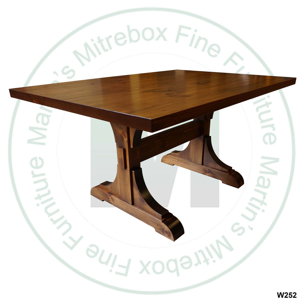 Maple Castleton Solid Top Double Pedestal Table 42''D x 120''W x 30''H