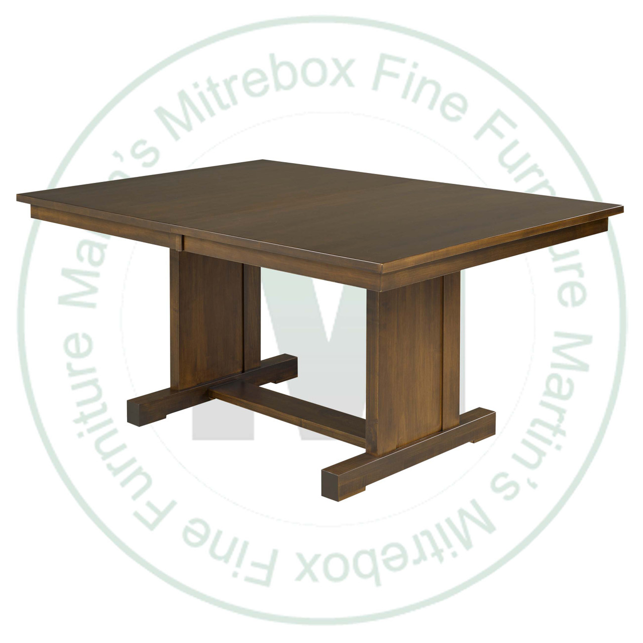 Oak Congress Solid Top Double Pedestal Table 48''D x 60''W x 30''H