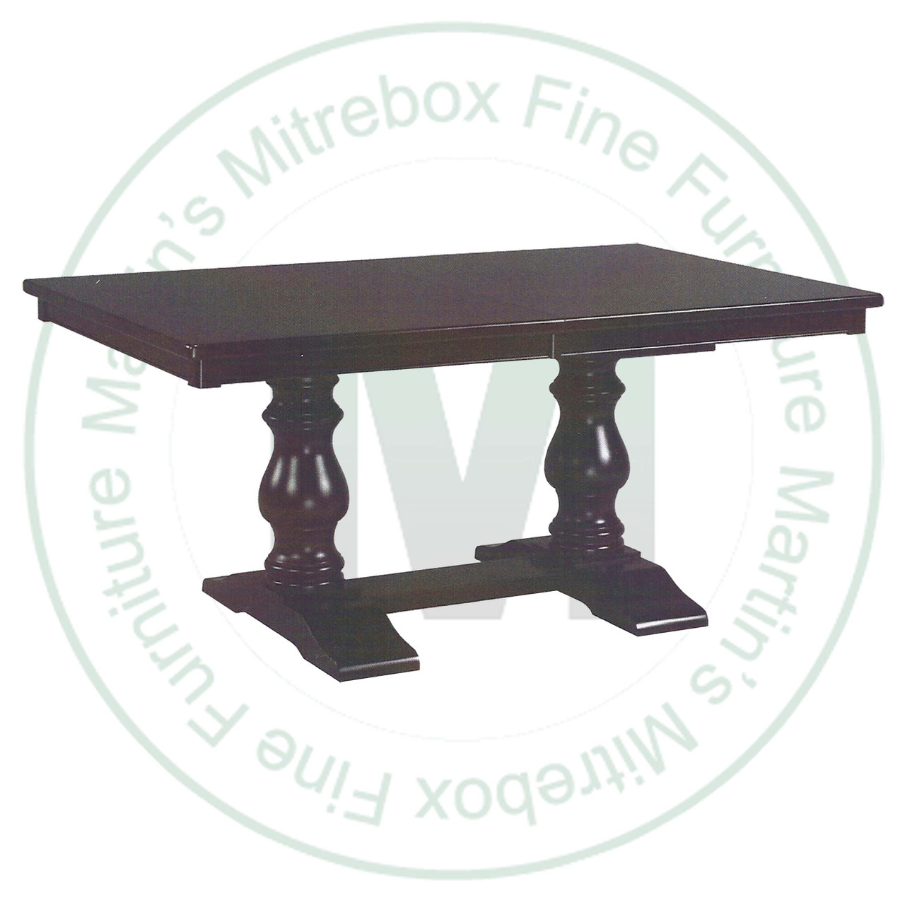 Oak Charlestown Double Pedestal Table 42''D x 96''W x 30''H