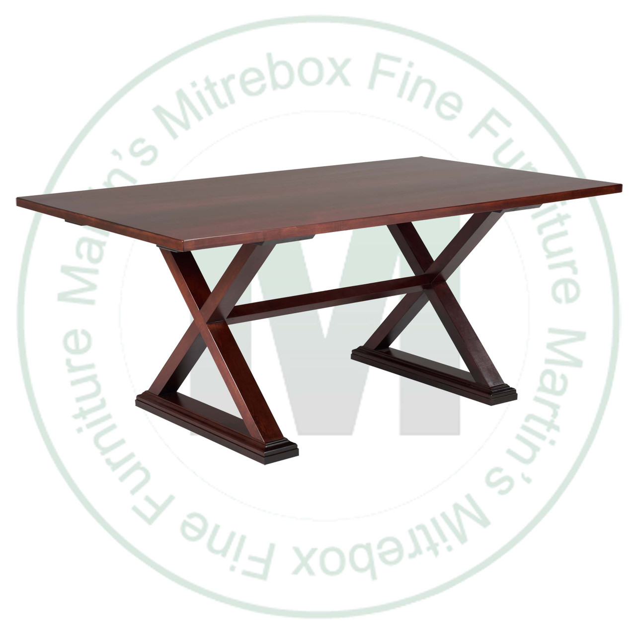 Oak Gropius Solid Top Double Pedestal Table 42''D x 60''W x 30''H Table