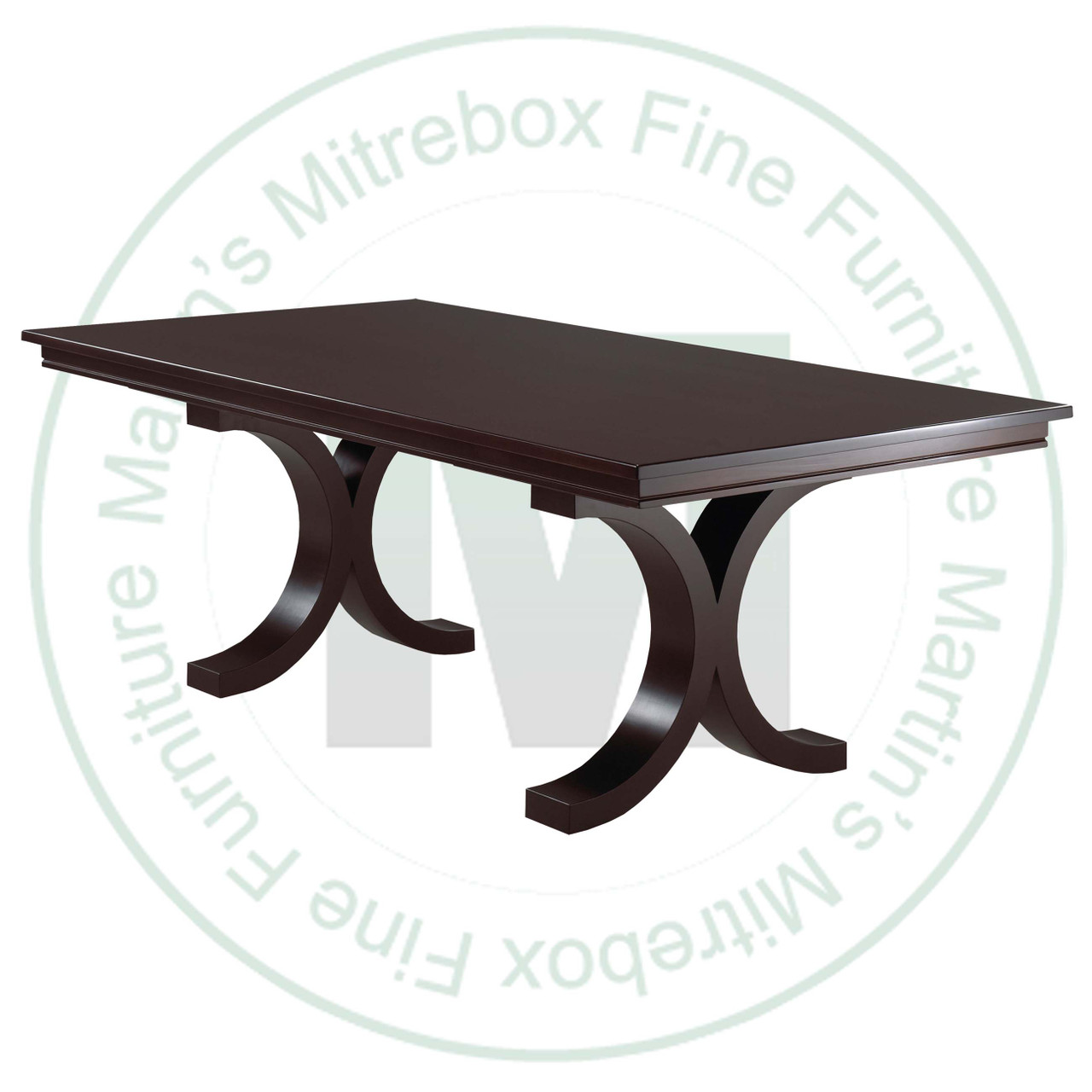 Oak Broadway Solid Top Pedestal Table 42''D x 108''W x 30''H