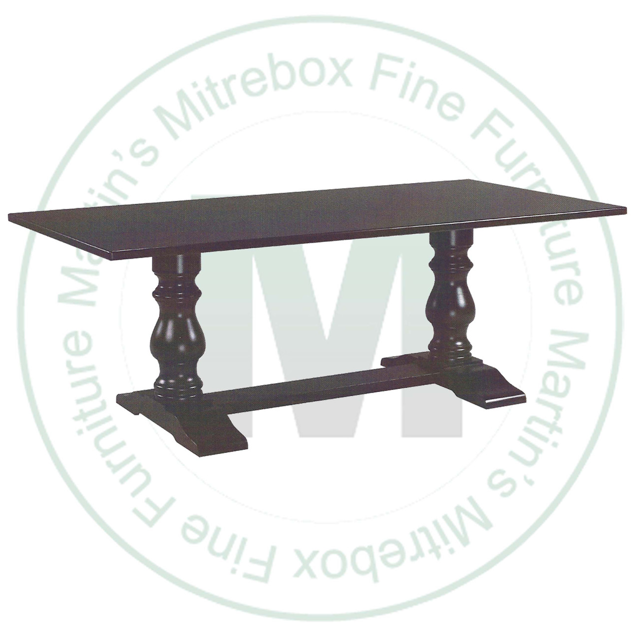 Maple Jamestown Solid Top Double Pedestal Table 42''D x 84''W x 30''H