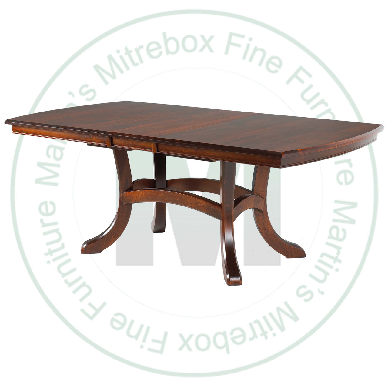 Maple Jordan Double Pedestal Solid Top Table 42''D x 96''W x 30''H. Table Has 1.25'' Thick Top