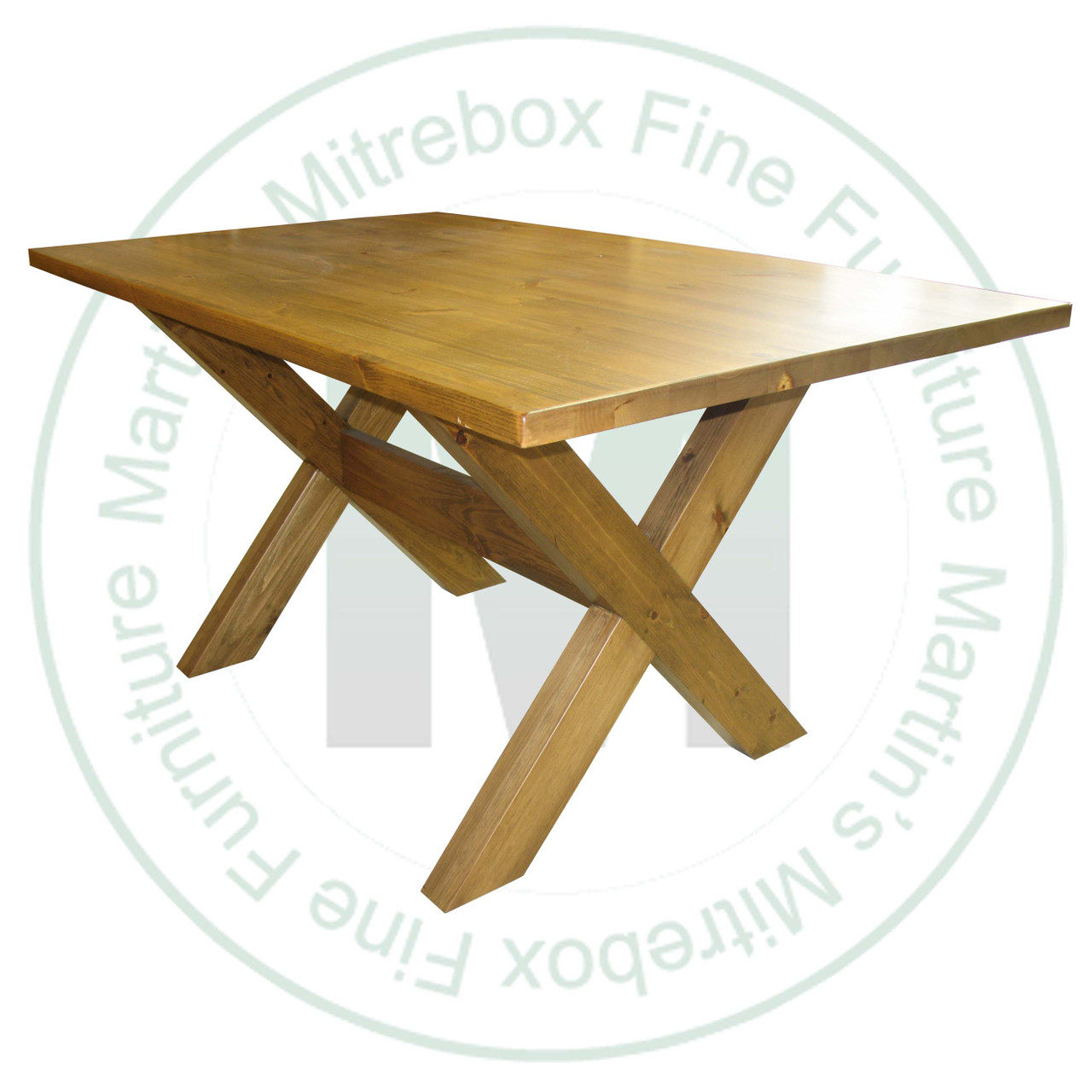 Oak Muskoka Solid Top Double Pedestal Table 48''D x 120''W x 30''H