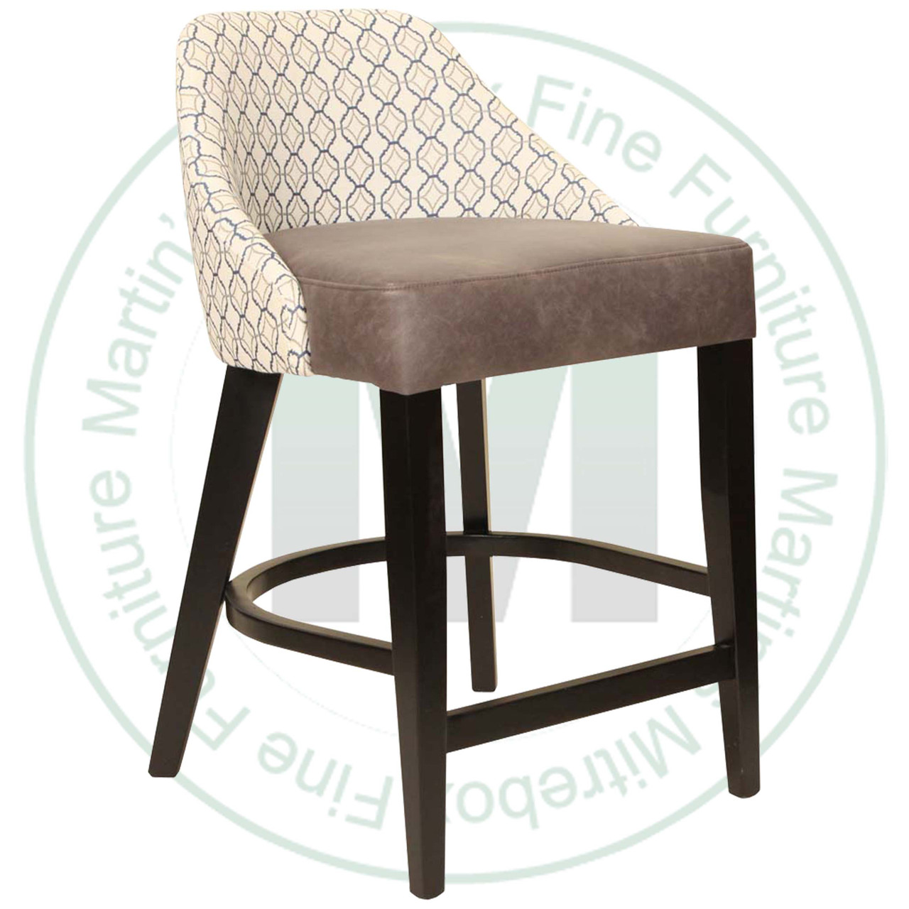 Maple Hollister 24" Counter Chair With Fabric Seat