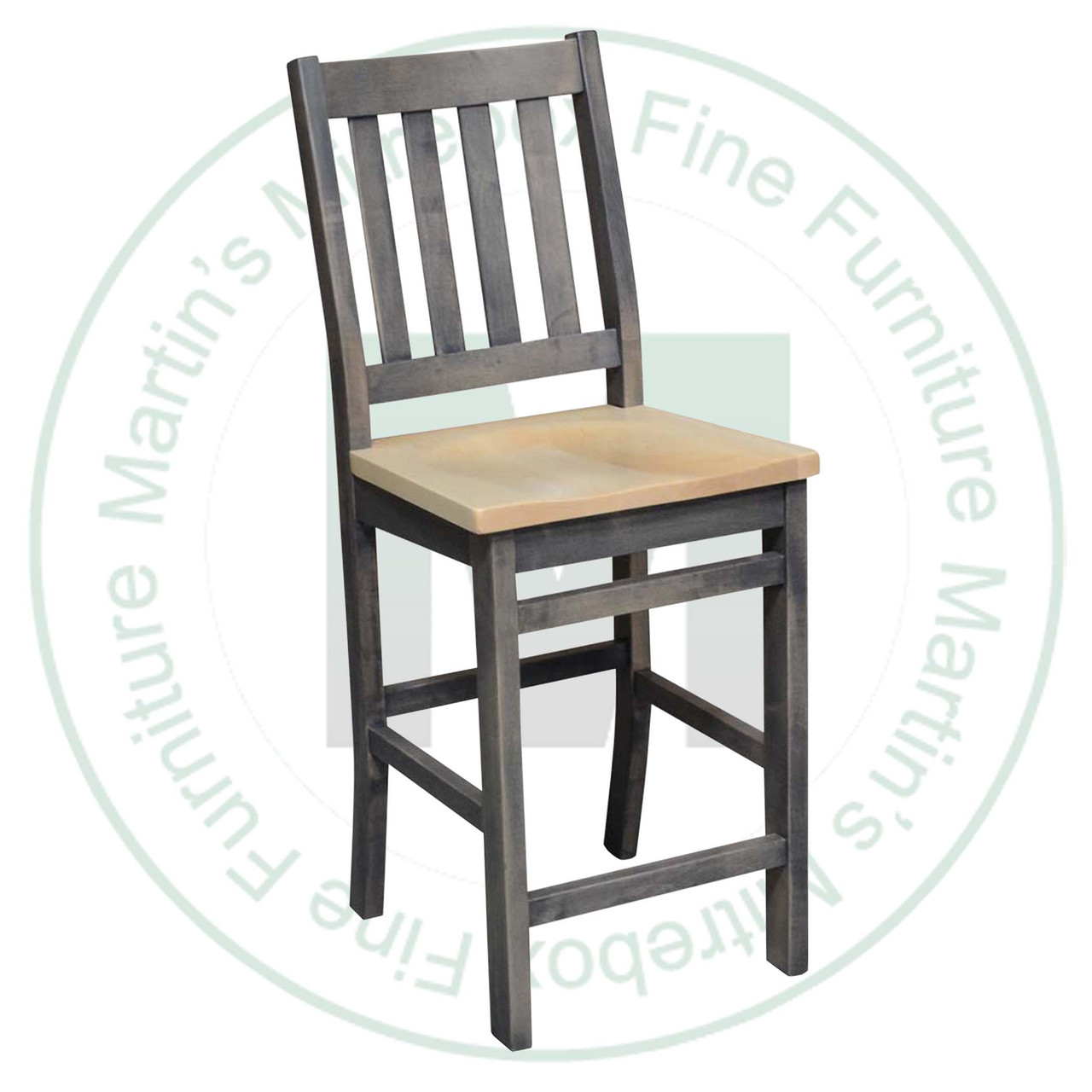 Oak Brant 24" counter chair with Wood Seat