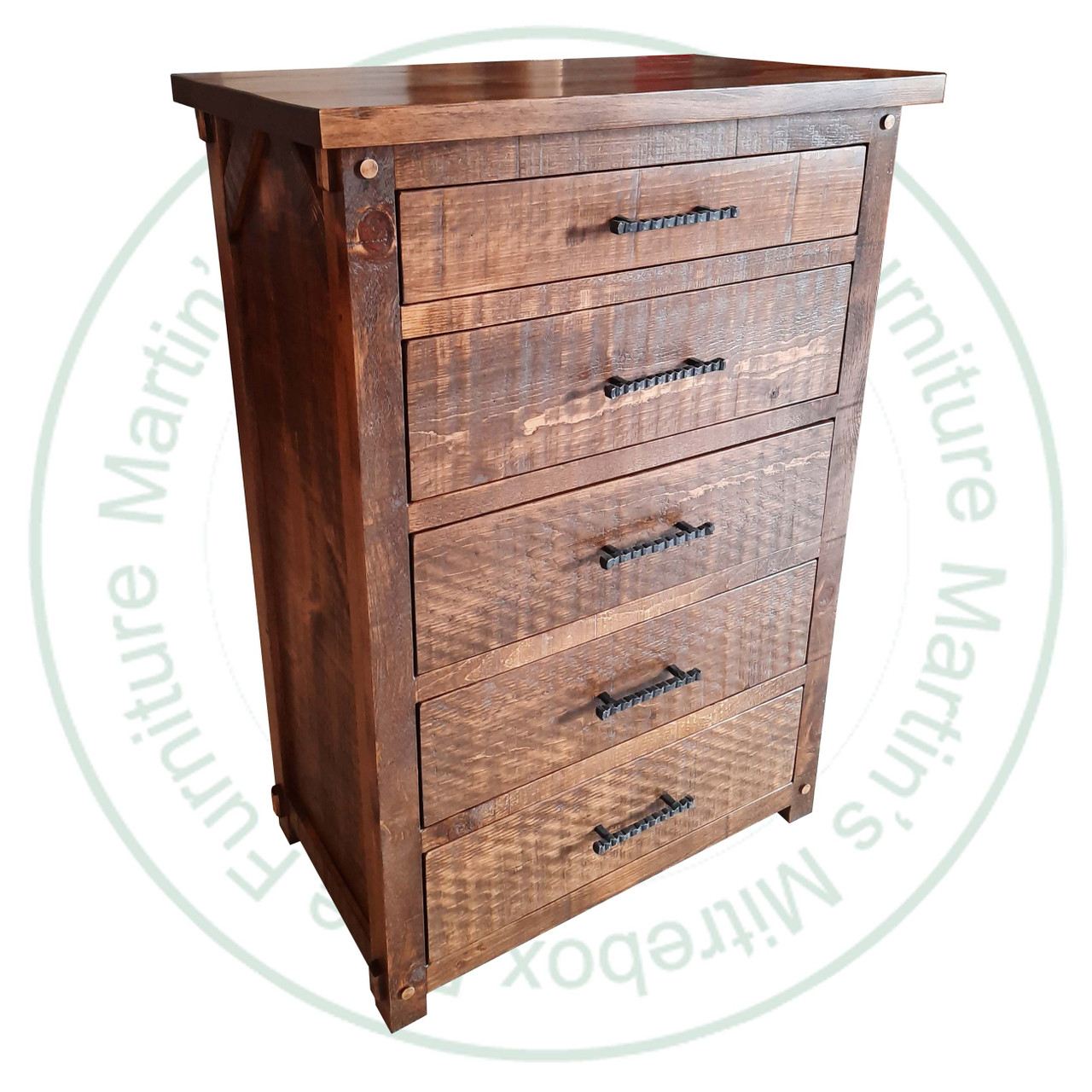 Wormy Maple Settlers Chest of Drawers 20''D x 36''W x 51''H With 5 Drawers