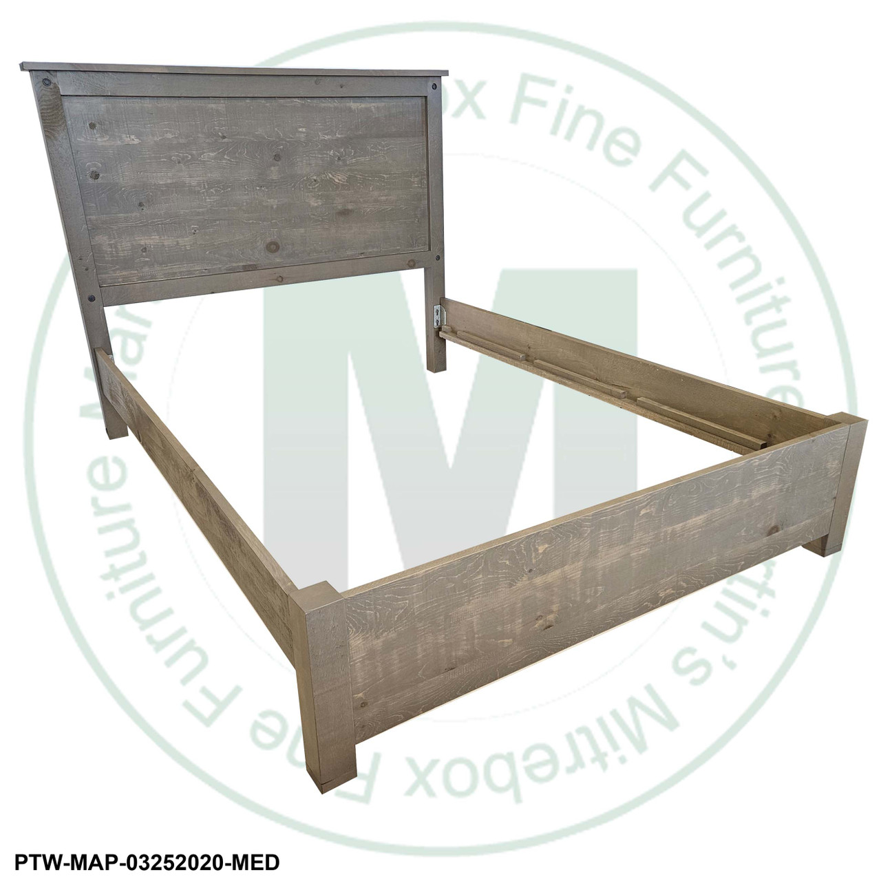 Wormy Maple Adirondack King Bed With 16'' Perimeter Footboard