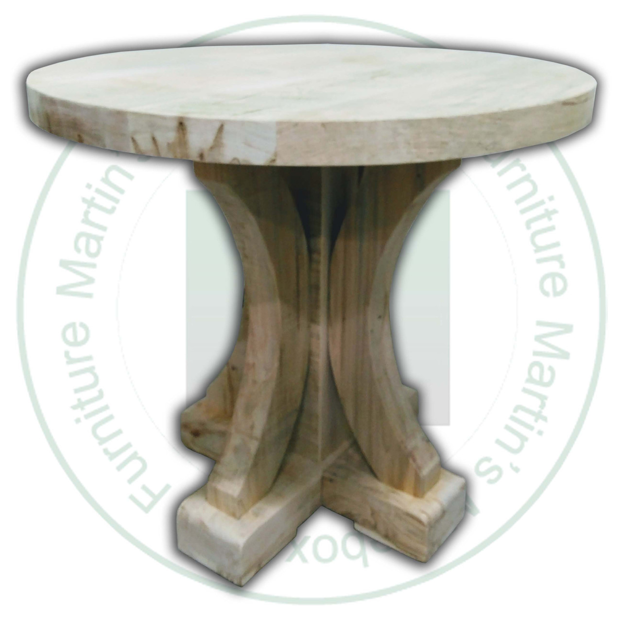 Wormy Maple Carlisle Round End Table 24''D x 24''W x 22''H