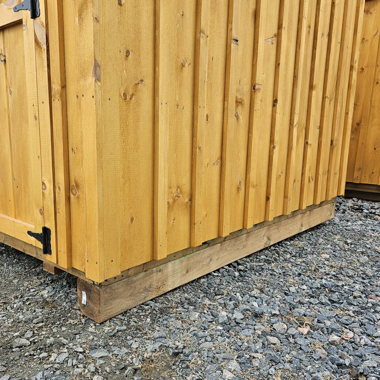 Storage shed base best practices. PT 6 x 6 on Gravel base 12'' bigger than shed size.
