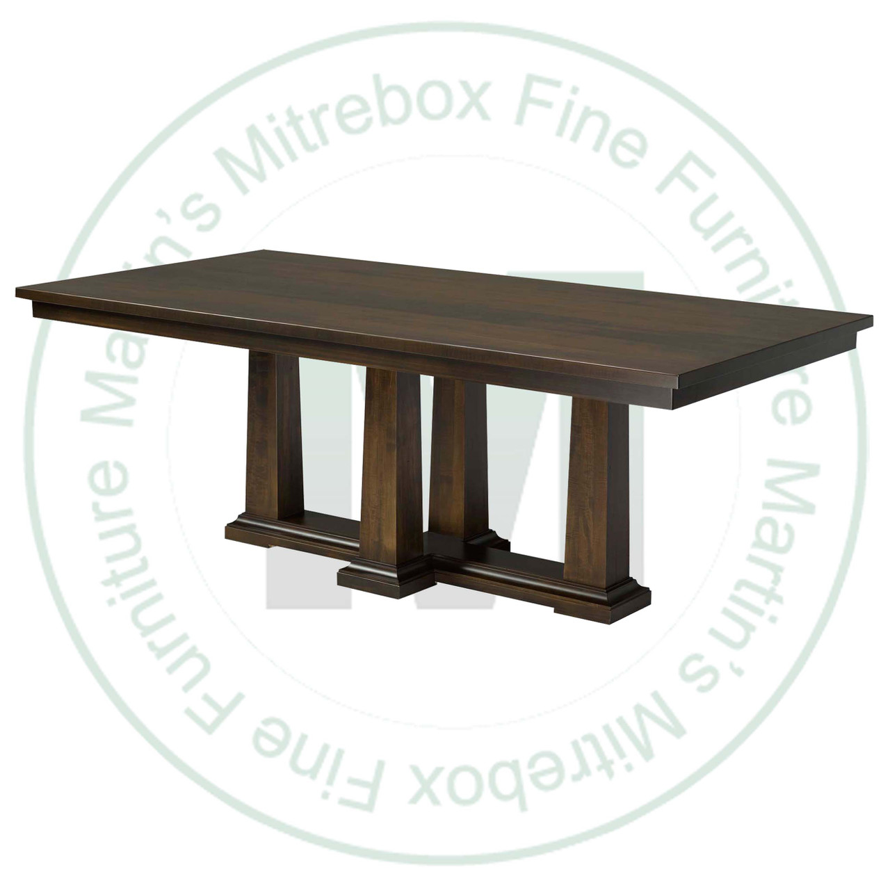 Maple Parthenon Double Pedestal Table 48''D x 96''W x 30''H And 2 - 16'' Extensions Has 1.75'' Thick Top