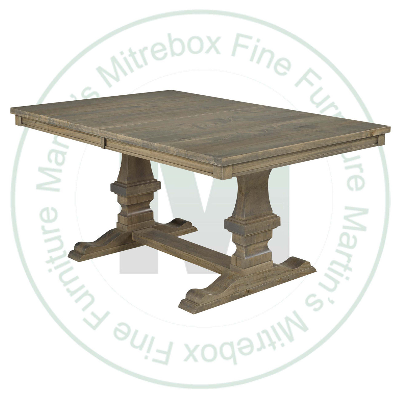 Oak Persian Double Pedestal Table 42''D x 72''W x 30''H With 2 - 12'' Leaves Table Has 1'' Thick Top