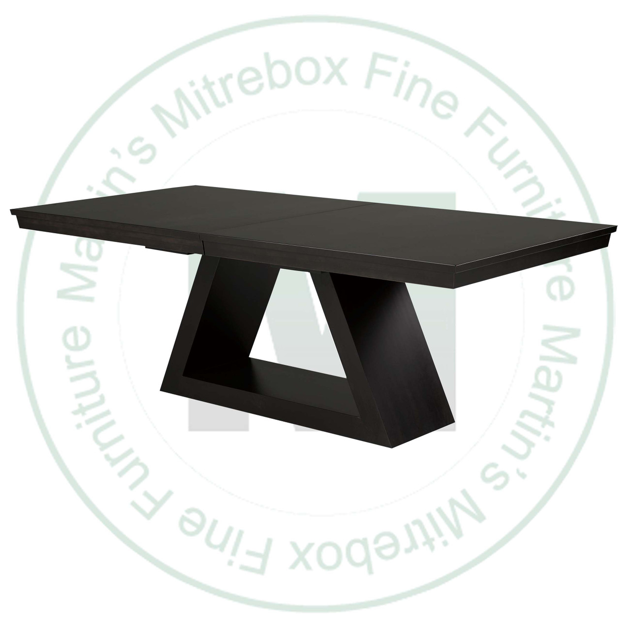 Oak Shard Double Pedestal Table 48''D x 72''W x 30''H With 2 - 12'' Leaves