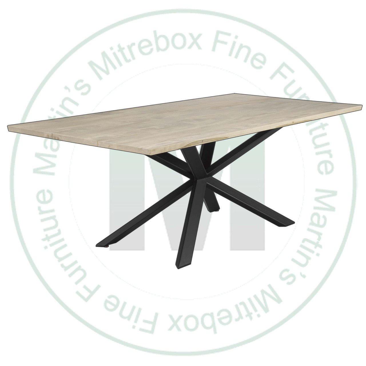 Maple Norseman Solid Top Double Pedestal Table 42''D x 108''W x 30''H Has 2 - 16'' Extensions