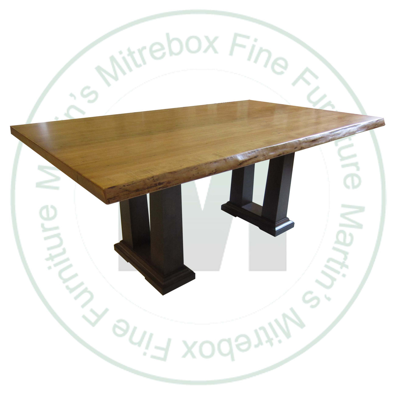 Oak Troas Solid Top Double Pedestal Table 42''D x 120''W x 30''H