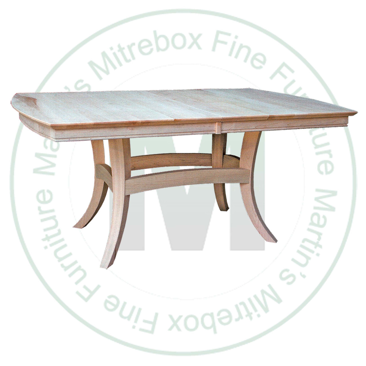 Wormy Maple Tokyo Solid Top Double Pedestal Table 54''D x 84''W x 30''H