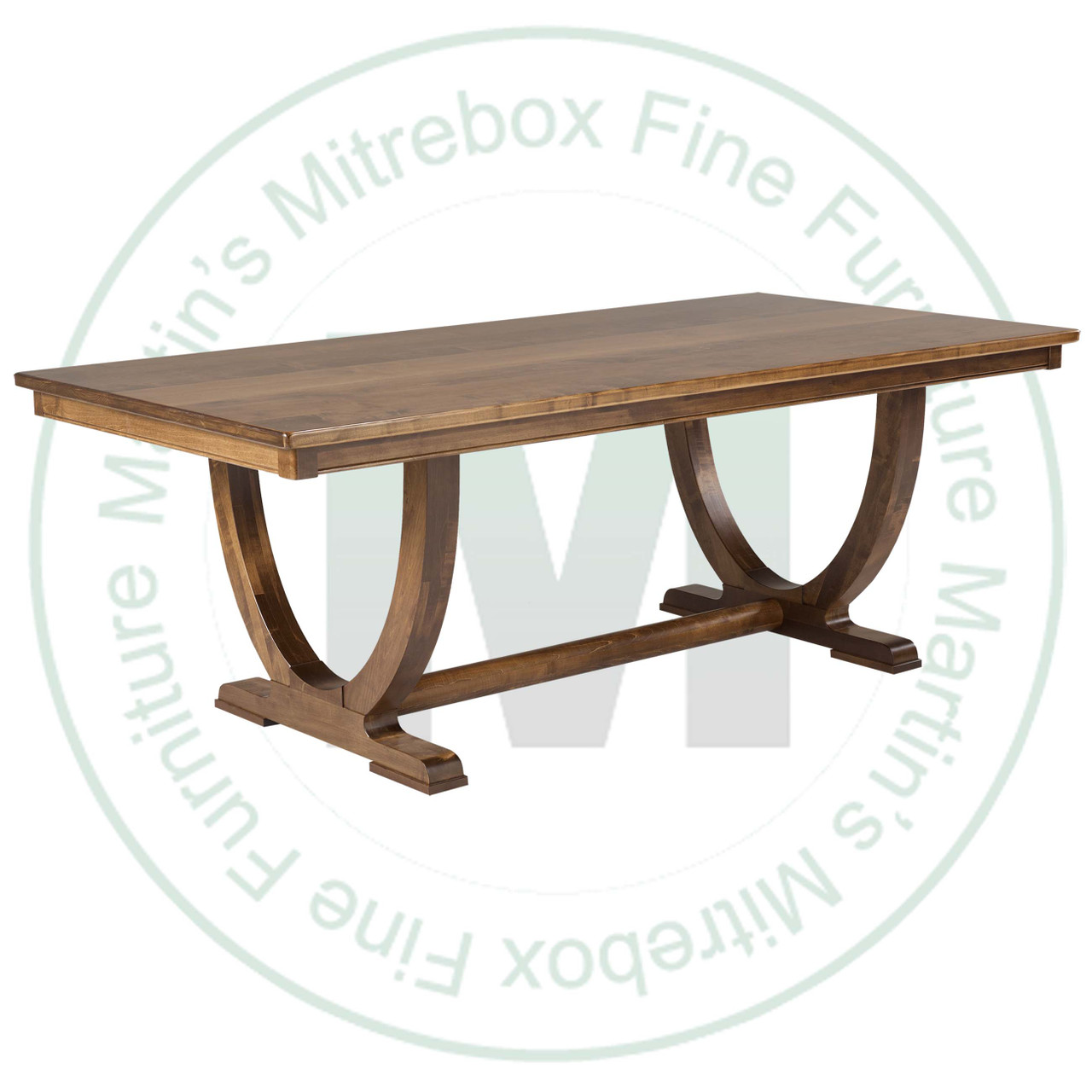 Wormy Maple Versailles Solid Top Double Pedestal Table 48''D x 96''W x 30''H