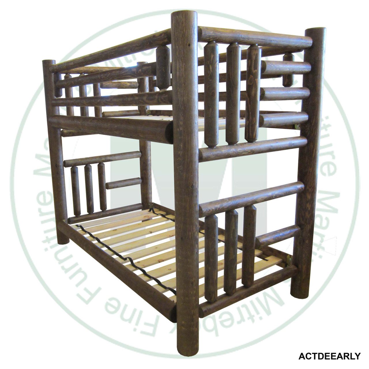 Northern Lakes Log Twin Over Twin Bunk Bed
