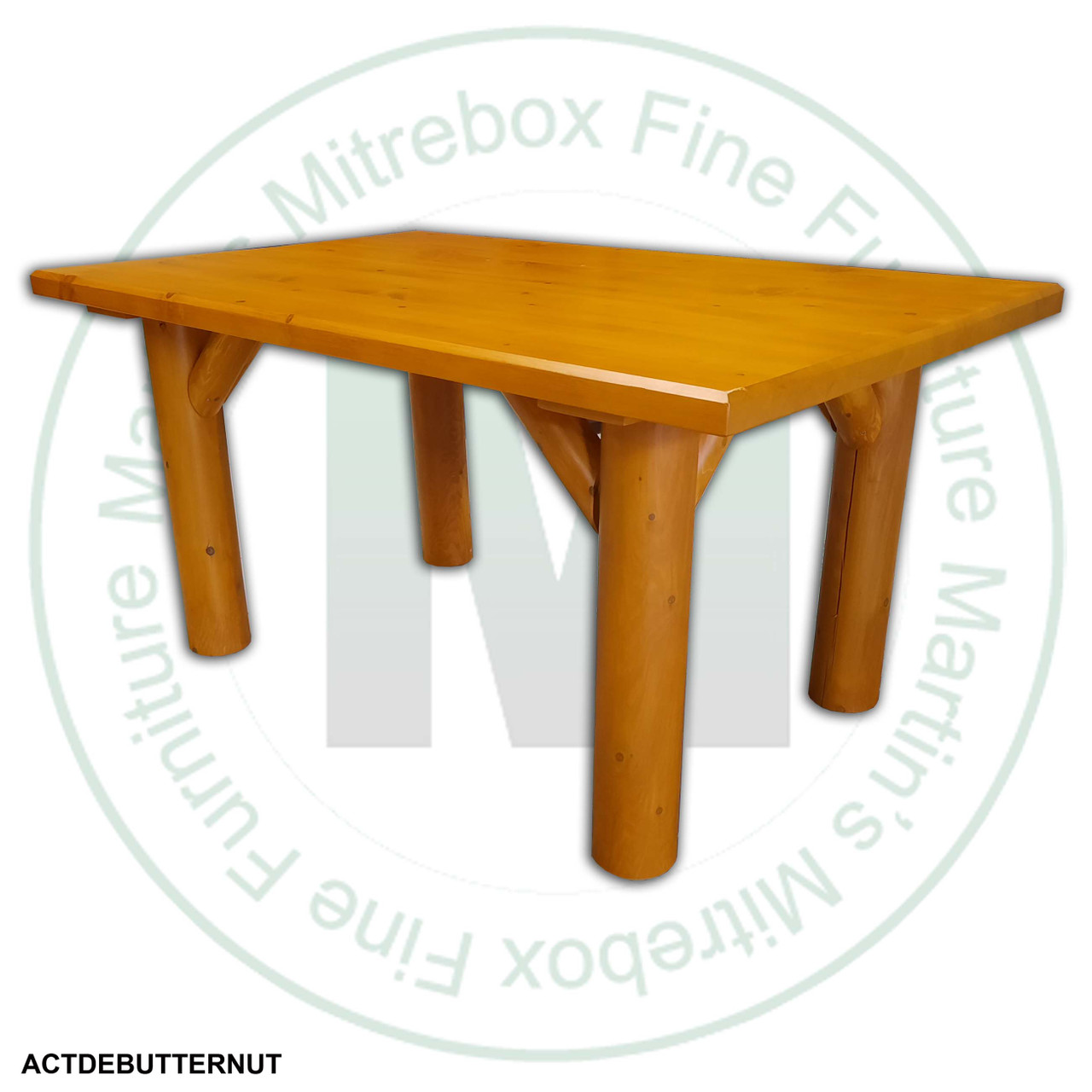 Rocky Valley Log Harvest Table 38''D x 30''H x 60''W