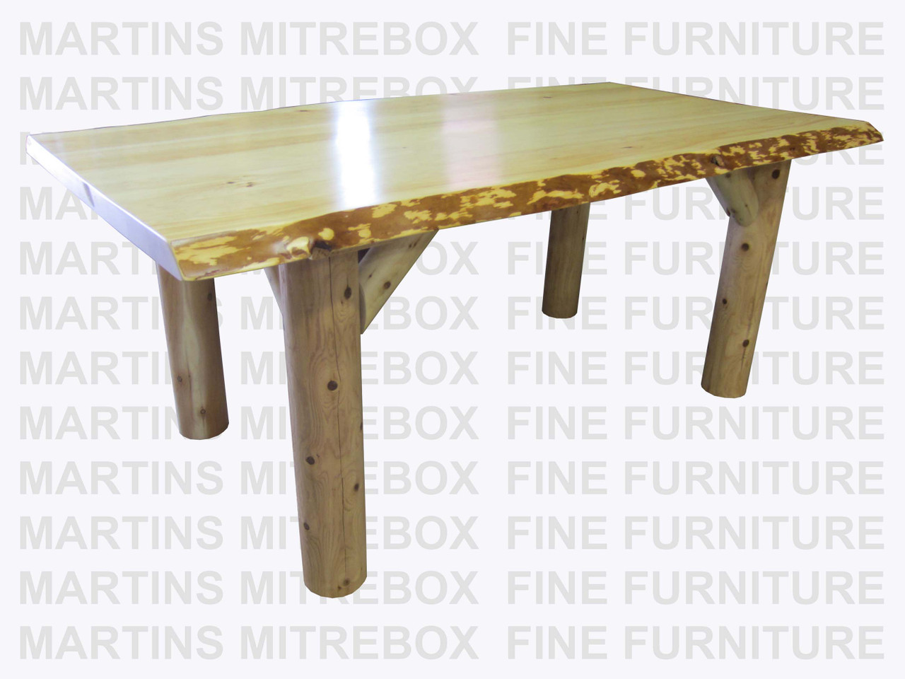 Rocky Valley Log Harvest Table 38''D x 30''H x 72''W