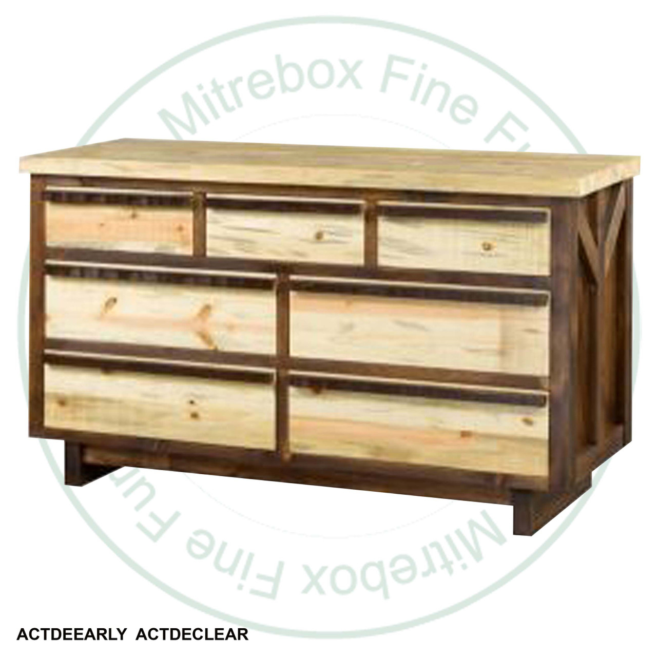 Beetle Wood 7 Drawer Dresser