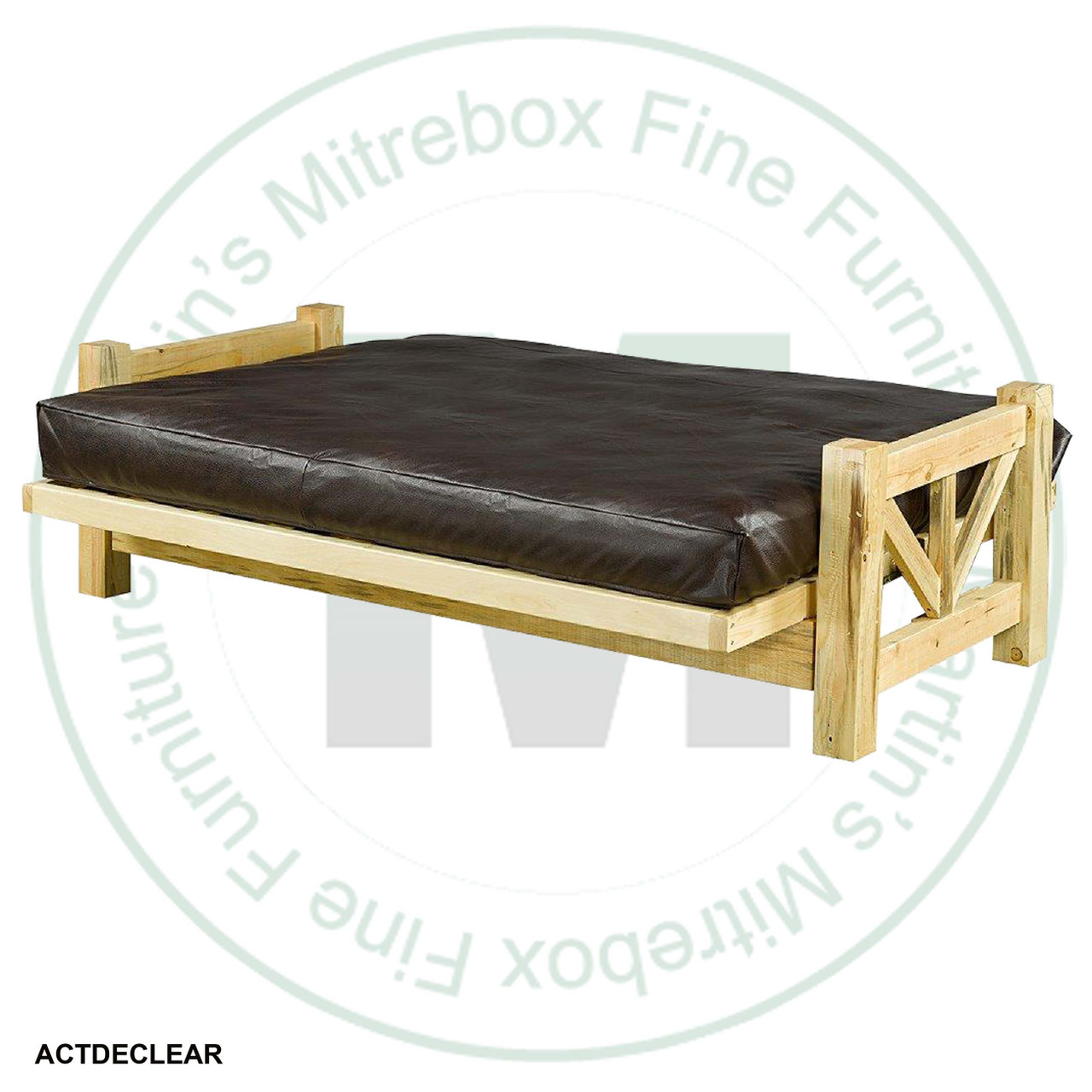 Beetle Wood Queen  Futon 40''D x 40''H x 84''W