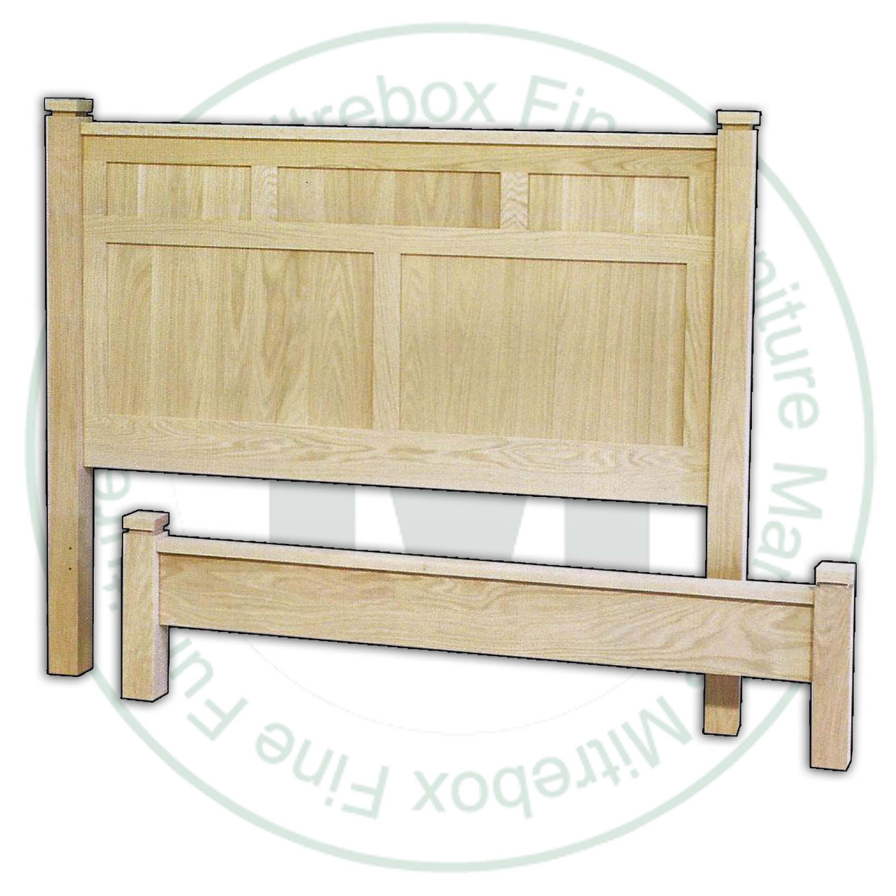 Maple Metro Double Bed Headboard 53.5'' High Footboard 16.5'' High