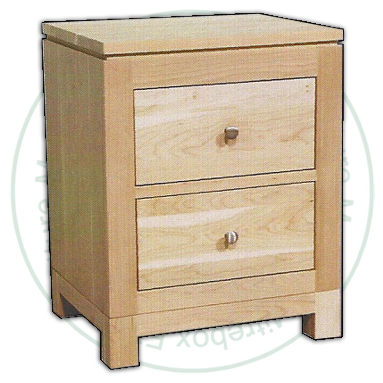 Oak Metro 2 Drawer Nightstand 22''W x 29.5''H x 18''D