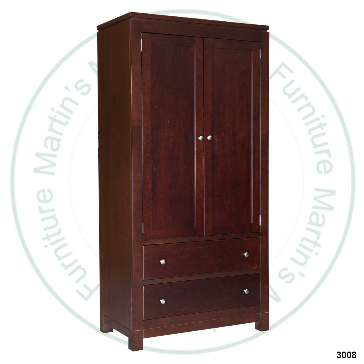 Oak Metro Armoire 37''W x 75''H x 20''D