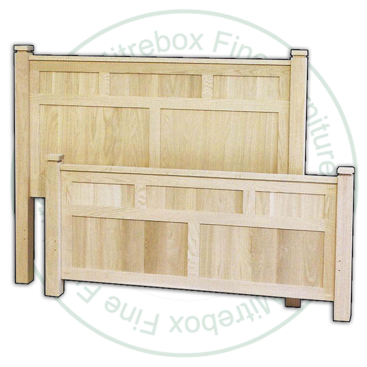 Oak Metro Queen Bed Headboard 53.5'' High Footboard 31'' High