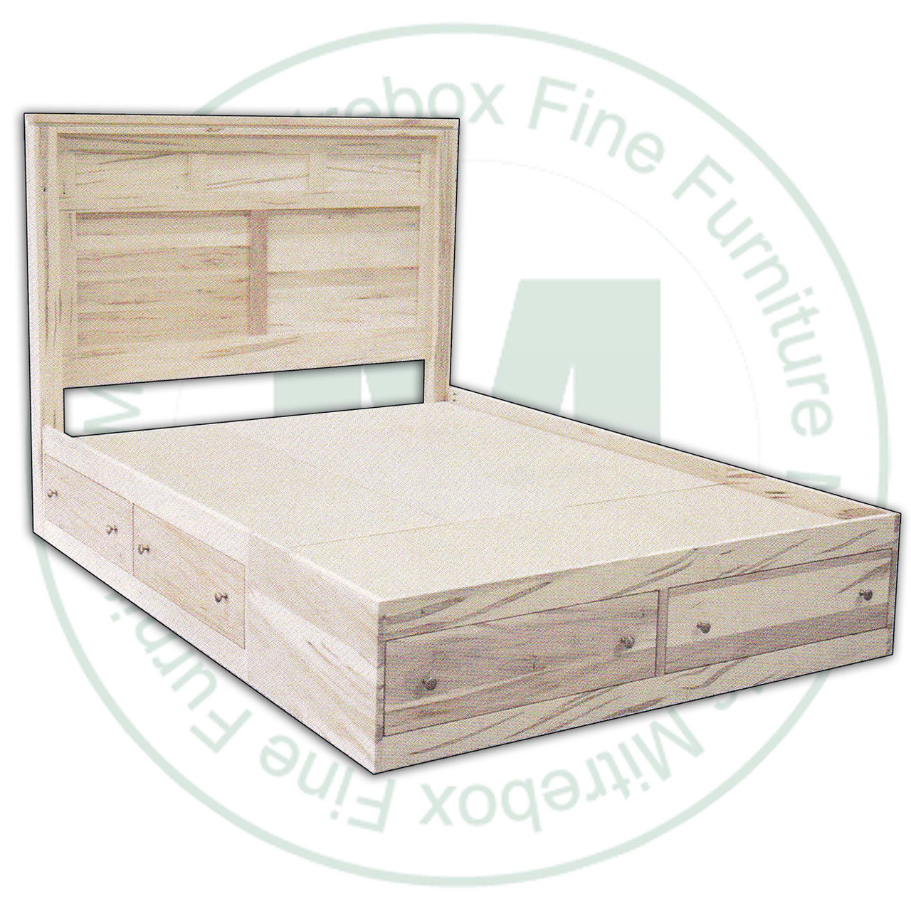 Wormy Maple Metro King Condo Bed With 54'' Headboard