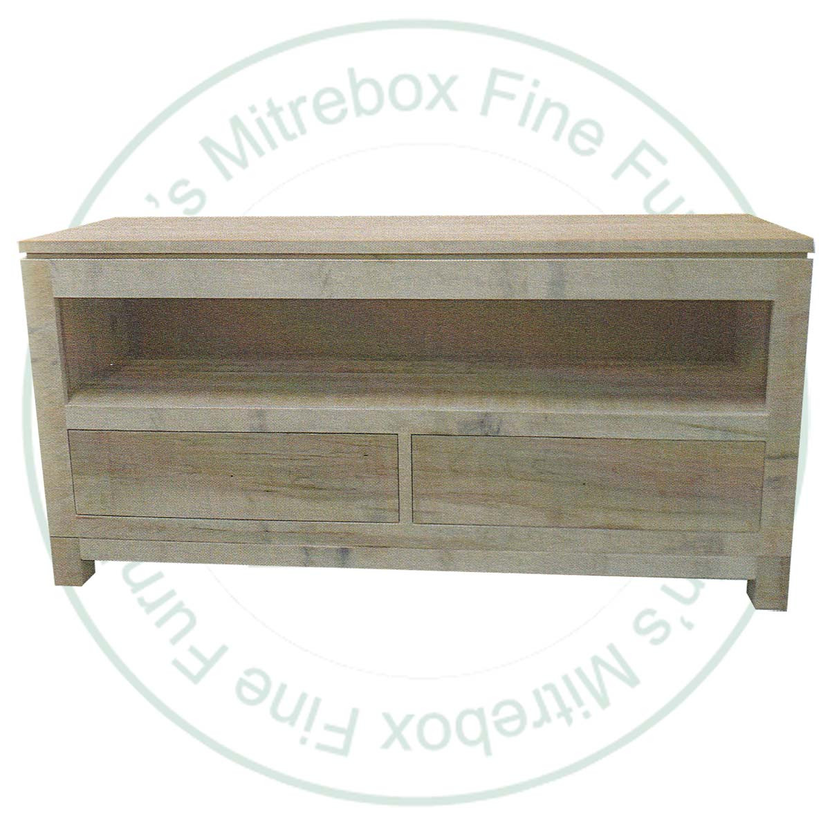 Wormy Maple Rough Cut Metro 2 Drawer HDTV Cabinet