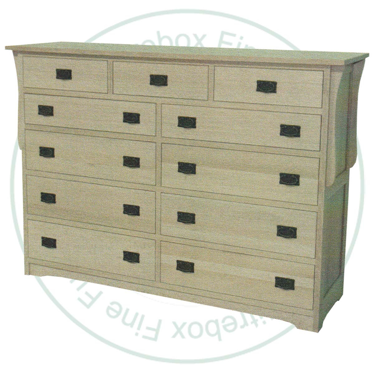 Pine Mission 11 Drawer Mule Chest