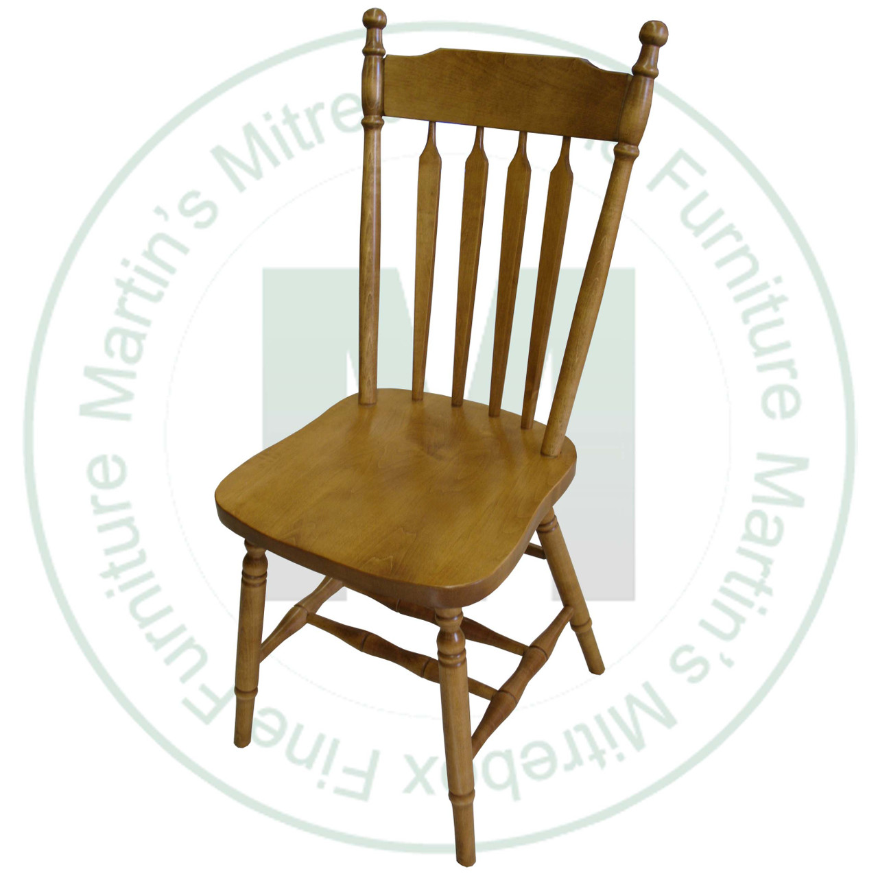 Oak Kitchen Arrow Side Chair With Wood Seat