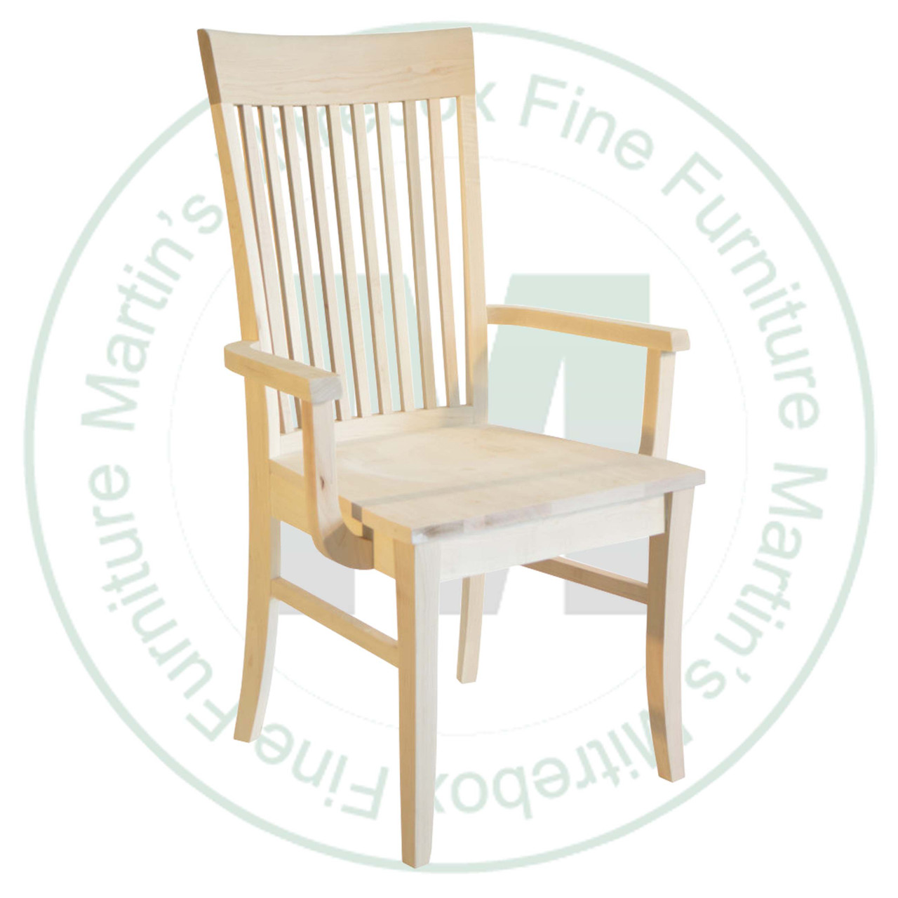 Maple Demi - Lume Arm Chair With Wood Seat