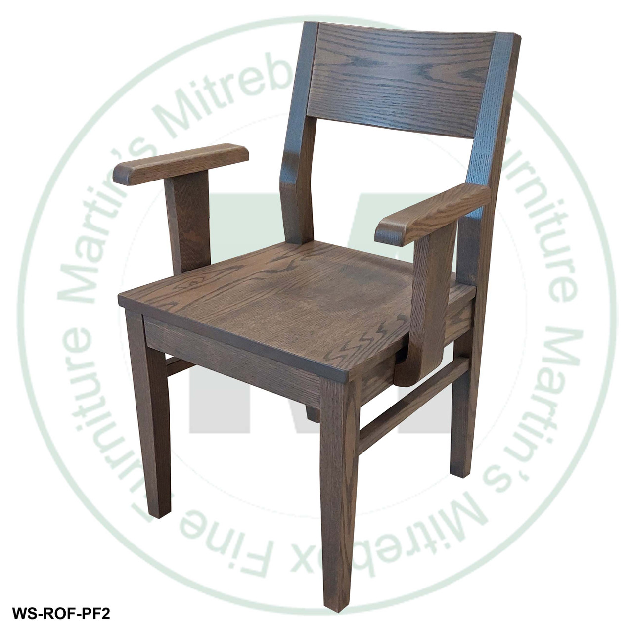 Maple Standford Arm Chair With Wood Seat
