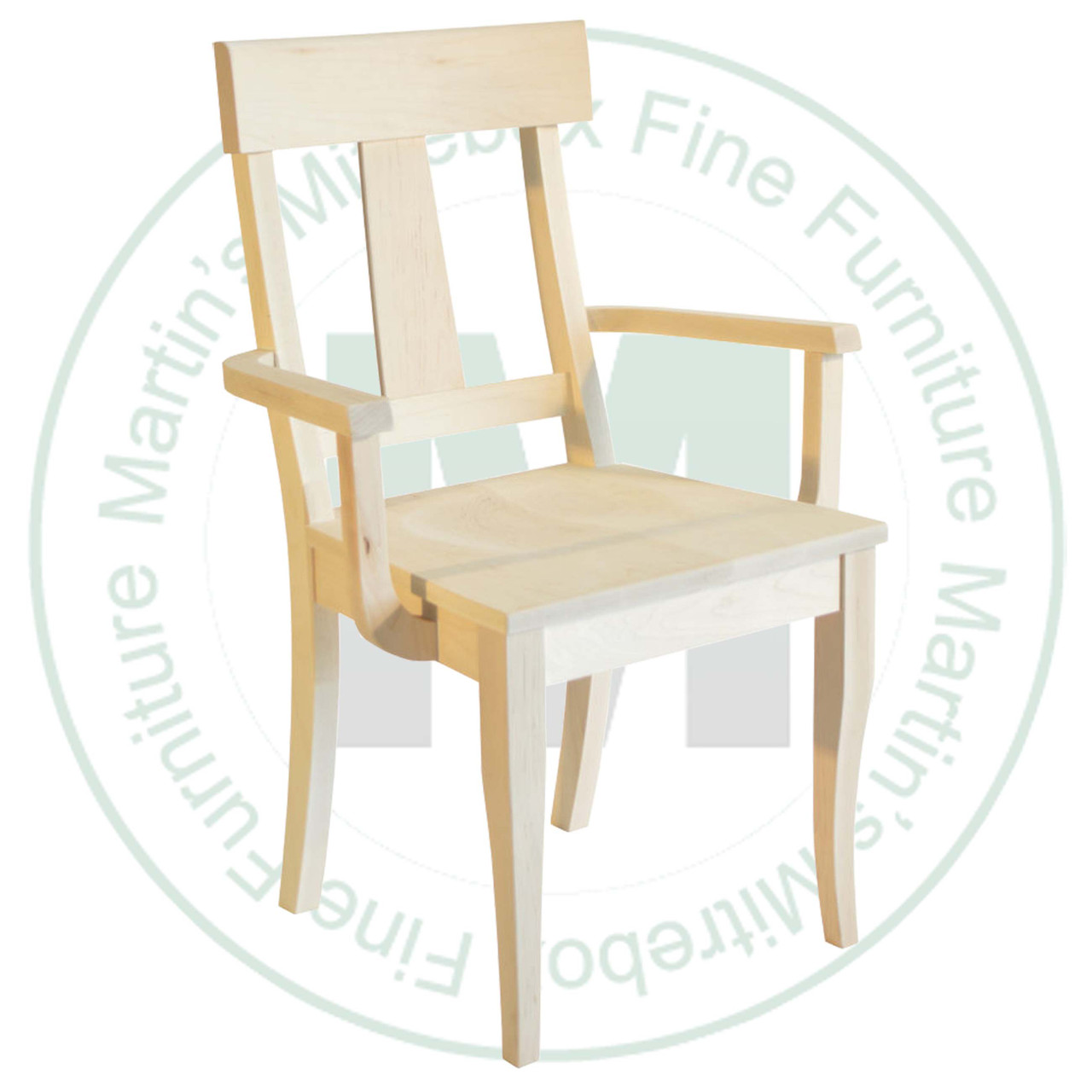 Oak Andrew Arm Chair With Wood Seat