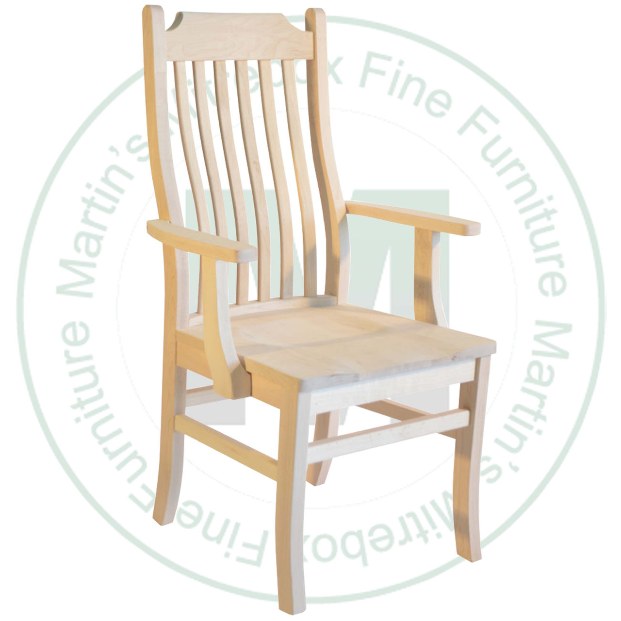 Oak Dickson Arm Chair With Wood Seat