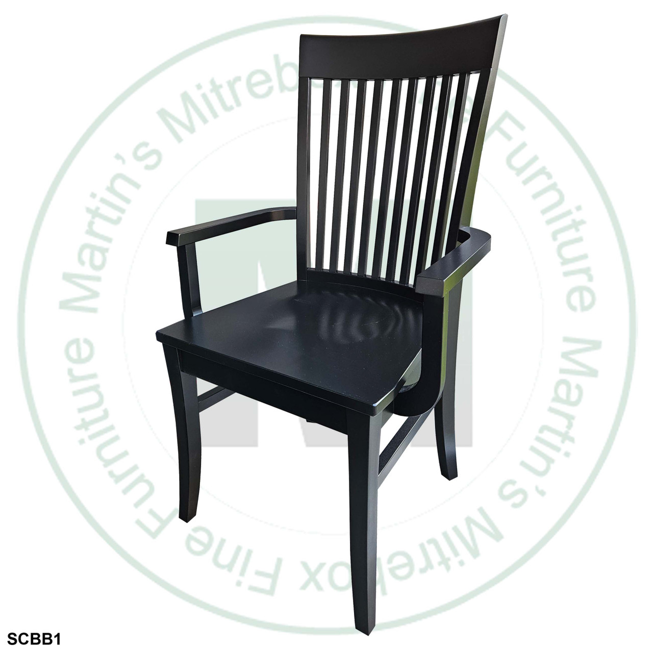 Wormy Maple Demi - Lume Arm Chair With Wood Seat