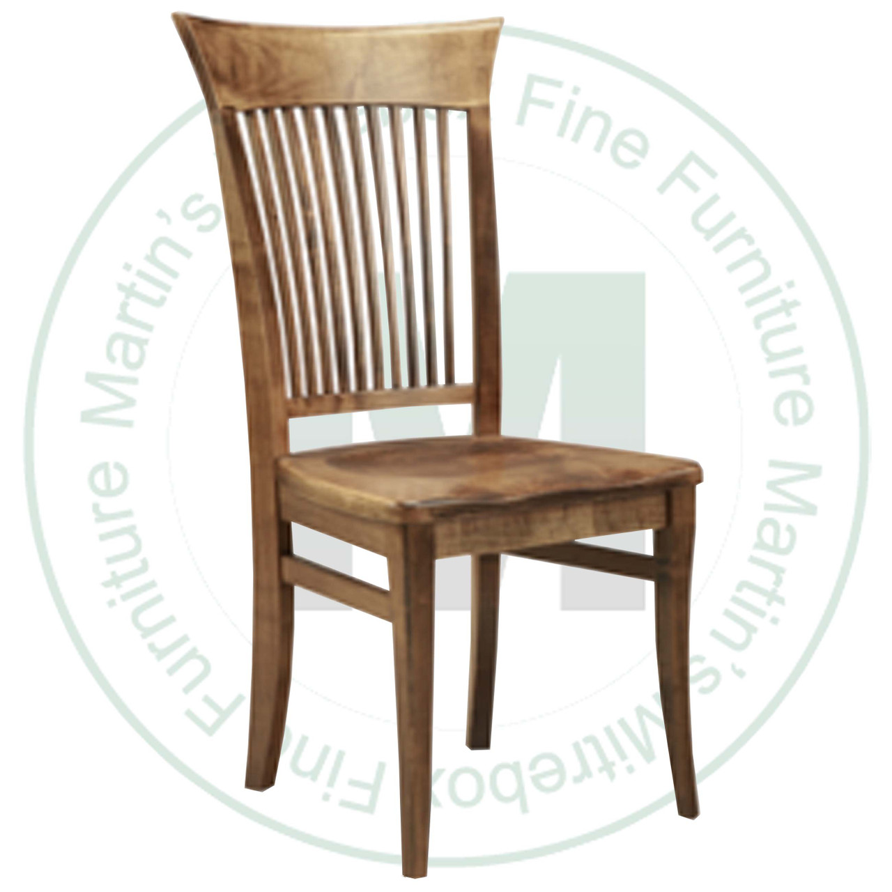 Wormy Maple Essex Side Chair With Wood Seat