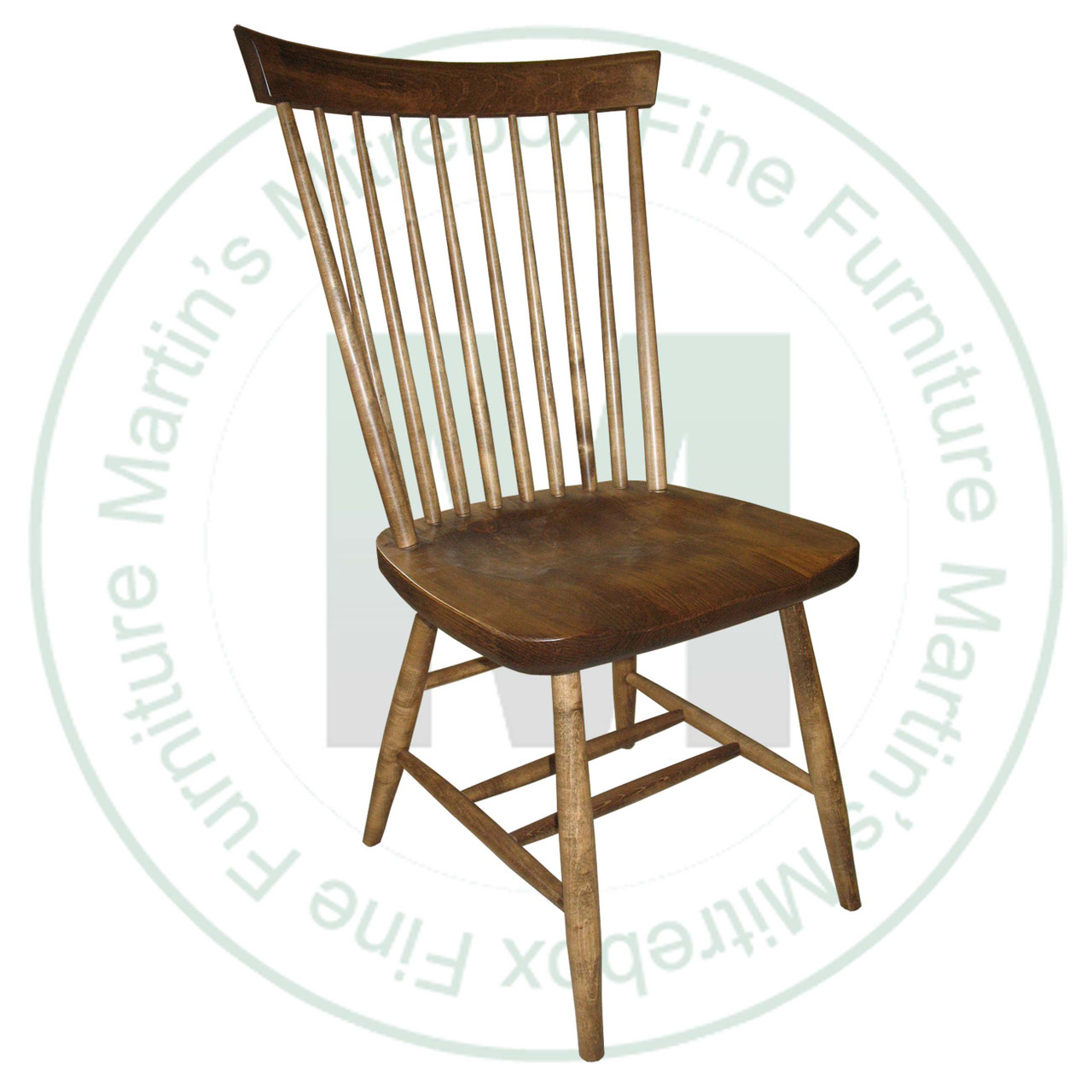 Wormy Maple Shaker Side Chair With Wood Seat