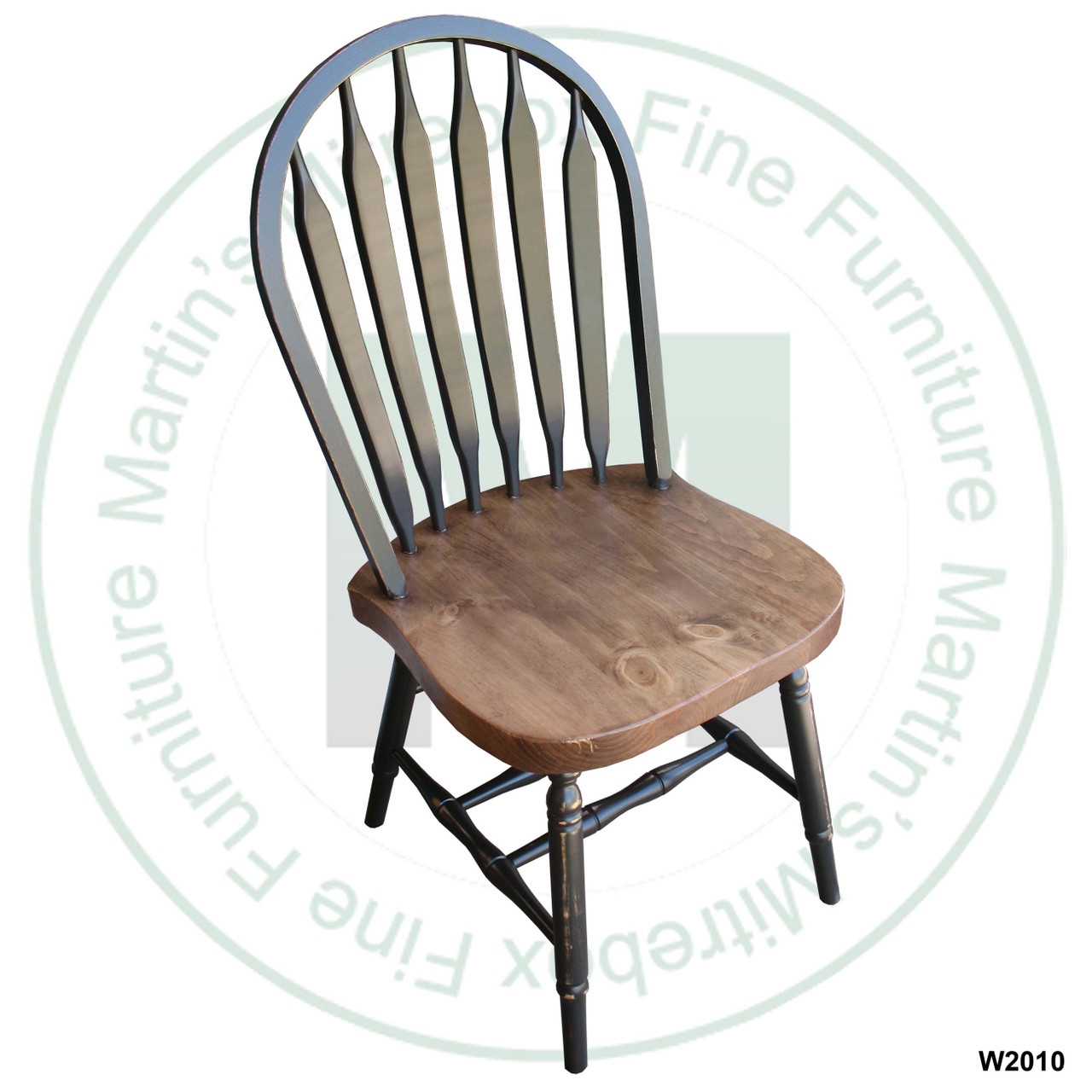 Maple Bent Arrow Side Chair With Wood Seat