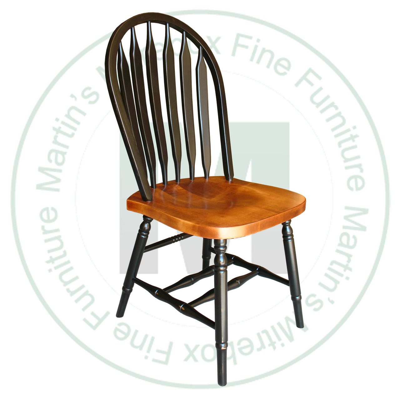 Maple Bent Arrow Side Chair With Wood Seat