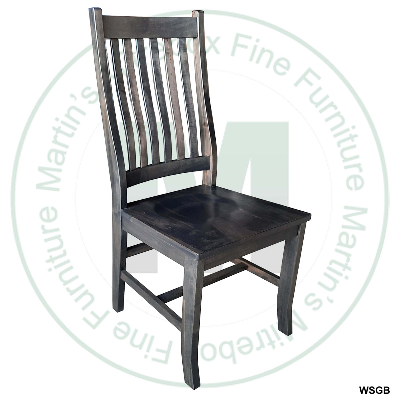 Maple Contour Mission Side Chair With Wood Seat